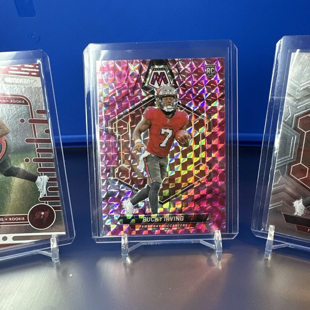 2024 Panini Mosaic - Bucky Irving #385 Pink Camo Mosaic Prizm (RC) And Lot Of RC